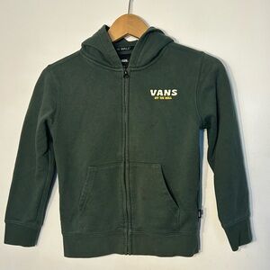 Vans Kids Dark Green Zip Hoodie